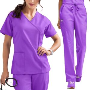 Uniformes de gommage Premium Anti-fluide santé LOGO personnalisé pharmacie femmes gommages haute qualité Stretch Spandex gommage ensemble - Product Image 3