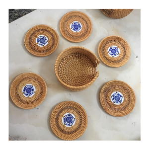 Eco-Friendly Rattan <b>Placemats</b> Handmade Charger Plate Coastal Rattan Table Decor Boho Chic Wedding Accent Natural Dining Set - Product Image 4