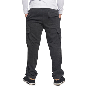 Pantalons pour hommes Streetwear décontracté couleur unie Joggers pantalons de survêtement personnalisés jambe droite large coupe ample pantalon à rayures incurvées pour hommes - Product Image 4