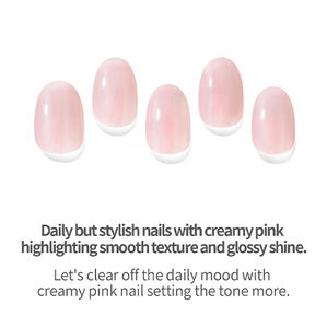 Crème Goyave InstaWrap-No-Lamp Gel Nail Stickers, Peel & Stick, Instant Salon Look (20PCS) - Product Image 2