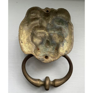 Tirador de timbre de aldaba de puerta de latón de diseño Vintage de fundición sólida para accesorios y suministros decorativos para puertas delanteras al aire libre - Product Image 2