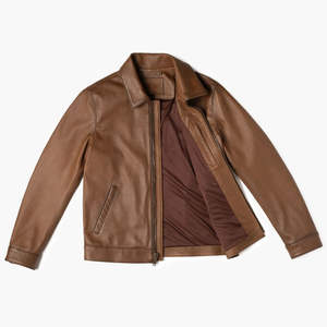 Chaqueta de Cuero para Hombre para Invierno, Estilo Motero y Biker, de Piel de Vaca, Impermeable, con Capucha y Forro Cálido - Product Image 2