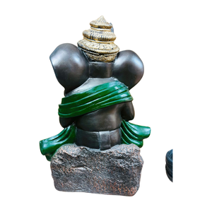 Statue de Ganesh Ji en résine, faite à la main, peinte à la main, décoration religieuse traditionnelle pour mariage, décoration de la maison, Pooja indien - Product Image 4