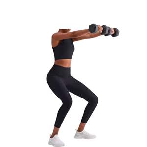 Conjunto Deportivo Personalizado al por Mayor para Niñas, Sujetador Deportivo y Pantalones Cortos, Cómodo, Elástico, para Gimnasio, Entrenamiento, Fitness, Yoga - Product Image 4