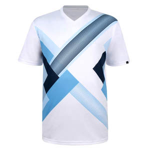 100% polyester hommes respirant léger T-Shirts Logo personnalisé conception de cou nouveau tissu tricoté d'impression par sublimation pour la course - Product Image 1