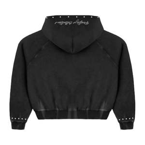 Sudadera con capucha y cremallera personalizada con diamantes de imitación para hombre y mujer, ropa de calle elegante, Sudadera con capucha con estampado gráfico de gran tamaño, moda de lujo - Product Image 6
