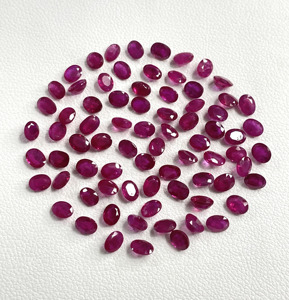 Best Price 100% Natural Burma <b>Ruby</b> Heated 2-3mm Calibrated Oval Cut Reddish Pink Color Loose Gemstone for Jewelry Making - Product Image 2
