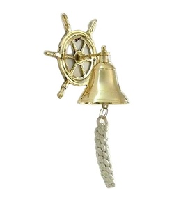 New Navy Solid Brass Ship <b>Bell</b> Nautical for Wall Hanging and Home Decor in Shiny Silver Polished Finished in Wholesale Price - Product Image 1