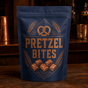 Food Grade <strong>Pretzel</strong> Bites Packing Bag Custom Printed Flexible Packaging Stand up Pouch with Zipper - Product Image 1