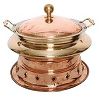 Buffet de chauffe-plats rond de luxe en acier inoxydable de haute qualité avec réchaud à alcool pour les occasions spéciales