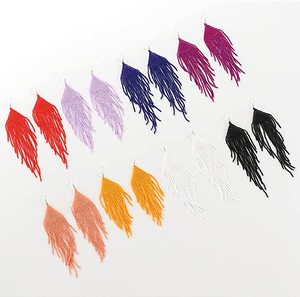 Handmade Bohemian Ethnic Tassel Earrings with Pearl Statement Dangle Drop Design for Party Wear Women's Gift at Wholesale Price - Product Image 2