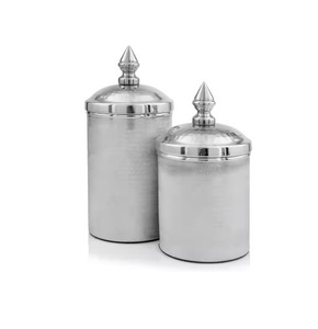 Handmade Customized Different Sizes Metal Canister Hot Selling Designer <b>Container</b> Finished Wholesale Vintage Canister - Product Image 5