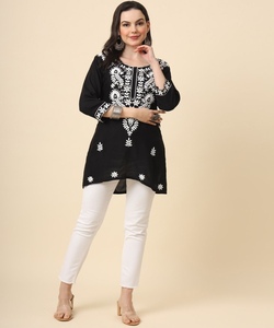 Venta al por mayor de moda india vestidos de mujer ropa comprar a granel en línea casual elegante sexy verano playa desgaste Kurti - Product Image 4