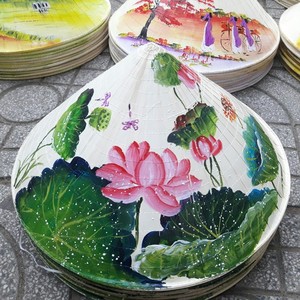 หมวกทรงกรวยสไตล์วินเทจแบบเวียดนาม ไม่ใช่หมวกทรงกลม ปรับขนาดได้สำหรับเด็กและผู้ใหญ่ ขายส่ง - Product Image 6