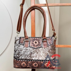 Gran oferta, bolso de mano de cuero para mujer, bolso de mano para ocultar, bolso de hombro Popular de cuero genuino, bolso cruzado grande de piel de vaca - Product Image 1