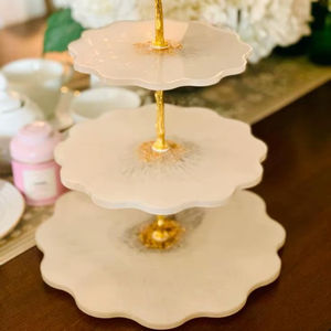 TRAYS RELATED DISPLAY HANDMADE DIY 3 Tier Round Shape Fruit Tray Epoxy <b>Mold</b> Tea Tray Table <b>Silicone</b> <b>Mold</b> for Resin Arts - Product Image 1