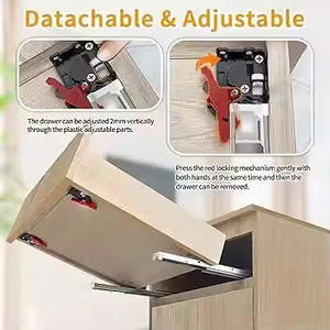 Correderas Modernas de Extensión Completa con Cierre Suave, Montaje Inferior de Riel Oculto de Amortiguación para Accesorios de Armario de Cocina - Product Image 4