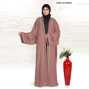 เสื้อคลุมดีไซน์เนอร์แบบเรียบง่าย ผลิตจากผ้าลินินพรีเมียม พร้อมขอบตกแต่งอย่างหรูหรา แขนยาว คอปกแบบผ้าคลุมไหล่ ซักได้ และเป็นมิตรต่อสิ่งแวดล้อม - Product Image 2