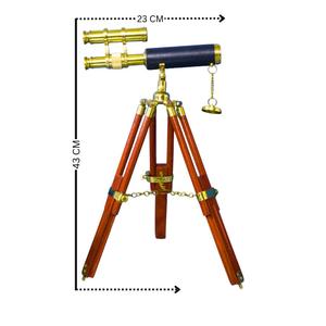 MetalEdge Craft Nuevo Trípode para Telescopio Náutico de Bajo Costo, Funda de Cuero de Primera Calidad, Regalo Único para Amantes de la Nautica - Product Image 1