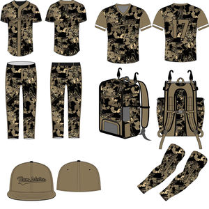 Uniformes de baseball/softball personnalisés pour équipes sportives américaines, imprimés numériquement, designs personnalisés, matière spandex/polyester respirante - Product Image 1