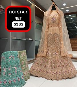 Moda Red Seda bordado trabajo lehenga choli con dupatta desgaste del partido precio al por mayor - Product Image 3