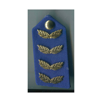 Écussons de col de général de l'Armée aérienne soviétique pour uniforme de cérémonie, écussons de col de gorget pour uniforme de cérémonie, brodés à la main en fil de laine, tissu écologique