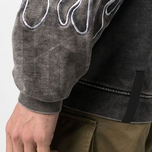 Sudaderas con Capucha para Hombre, de Primera Calidad, a la Moda, Lavado Ácido, Tallas Grandes, 100% Algodón, Transpirables para Invierno - Product Image 6