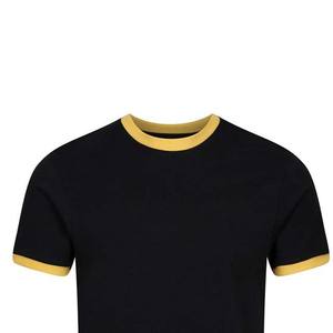 Venta al por mayor 100% algodón Streetwear Oversized Heavyweight Men's T-shirt Custom Logo 220g Men's Clothing Ringer T Shirts Plus Size - Product Image 3