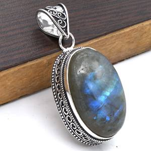 Joyería de latón Vintage, cristales geométricos surtidos, colgante de labradorita en forma de más, collares de moda religiosa y Chic - Product Image 3