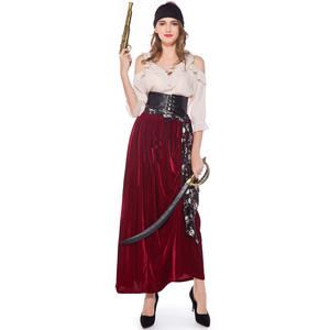 Haute qualité femmes Pirate capitaine marin Costume fête tenue gothique médiéval Halloween mascarade robe - Product Image 5