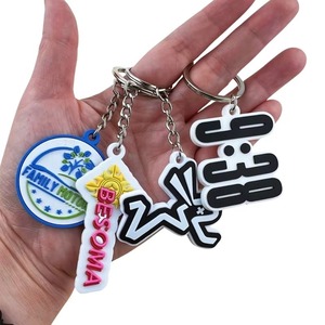 คาราบิเนอร์ยางนิ่มสำหรับเป็นของขวัญทางธุรกิจพวงกุญแจดอกไม้รูปหัวใจพร้อมเทคนิคปักโลโก้บริษัทตามสั่ง - Product Image 1