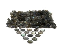 Pierre précieuse naturelle de labradorite, taille marquise facettée, 3*6-6*12 mm, pierre de labradorite bleu-vert scintillante pour la création de bijoux