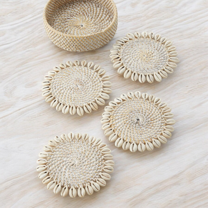 Tableware <b>Rattan</b> Coasters Home and Kitchen <b>Placemats</b> and Pads Finest Quality Round Shape Cup Coaters - Product Image 6