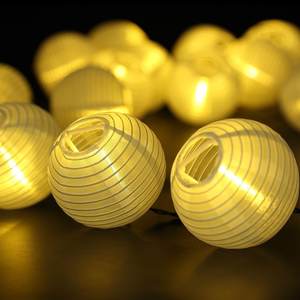 Lanterne Solaire Guirlande Lumineuse Foire avec Décoration de Lanterne <span class=keywords><strong>en</strong></span> <span class=keywords><strong>Tissu</strong></span> pour Noël Lanternes de Jardin Décorations de Mariage - Product Image 4