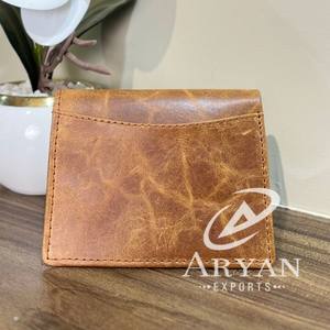 Nouveaux porte-cartes de visite en cuir véritable minimaliste fait à la main de haute qualité étuis pour cartes de crédit cadeau pour hommes et femmes - Product Image 1