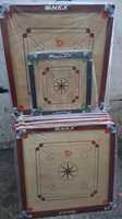 Jeu de Carrom en Bois Personnalisé de Haute Qualité, Emballage sur Mesure, Jeu de Table Éducatif et Ludique pour la Famille, Impression Couleur Intégrale Durable pour 2 à 4 Joueurs