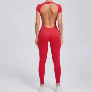 Vêtements de sport personnalisés, combinaison de yoga une pièce pour femme, tenue de sport moulante, combinaison de sport, séchage rapide, tenue de sport de yoga pour femmes - Product Image 3