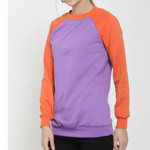 Sweat à capuche à séchage rapide 100% coton pour femmes les plus vendues de l'usine directe hiver utilisation en extérieur couleurs personnalisées tailles Design sans capuche - Product Image 6
