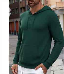 Sudadera con capucha para hombre de alta calidad 100% poliéster polar Casual Color a juego impreso para Sudadera con capucha - Product Image 5