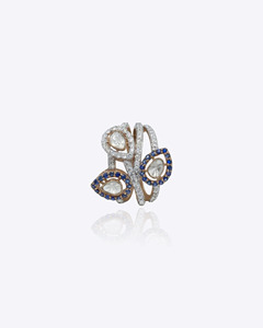 Luxury Bridal 9K Gold Diamond Polki <b>Ring</b> for Women Fine Jewelry Wedding Engagement Anniversary Celebration <b>Statement</b> <b>Ring</b> - Product Image 5