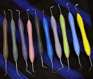 Ensemble d'instruments de remplissage composite dentaire, manche en silicone, acier inoxydable, kit de restauration, instruments chirurgicaux manuels, CE - Product Image 4