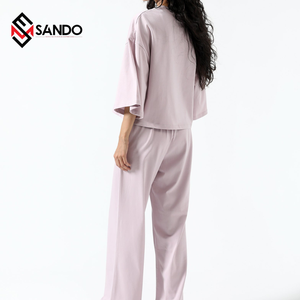 Sudadera con capucha de gran tamaño para mujer, informal, respetuosa con el medio ambiente, logotipo bordado personalizado, chándal de algodón 100% de alta calidad, hombro caído - Product Image 3