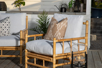 Chaise de loisirs avec logo personnalisable pour application extérieure tropicale Meubles de maison en bambou de haute qualité Type unique de salon
