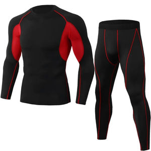 Ensemble de compression toutes saisons de qualité supérieure pour hommes Ensemble de compression à l'intérieur avec matériau extensible pour la mise en forme du corps - Product Image 2