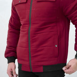 Chaqueta Bomber para hombre sólida de secado rápido de talla grande con servicio OEM y corte automatizado, ropa cómoda para adultos hecha en Pakistán - Product Image 5