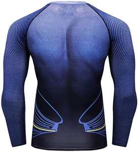 Haute qualité personnalisé hommes Compression Rash Guard à manches longues BJJ formation hauts t-shirt Gym MMA - Product Image 2