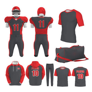 Uniforme de football américain pour jeunes personnalisable, tissu haute performance respirant et anti-humidité, avec sacs - Product Image 1