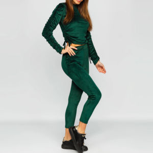 Custom New Arrival <b>Women</b> Velvet <b>Velour</b> <b>Tracksuit</b> Custom Design Your Own <b>Tracksuit</b> Female Velvet <b>Tracksuit</b> Wholesale Set for Girl - Product Image 3