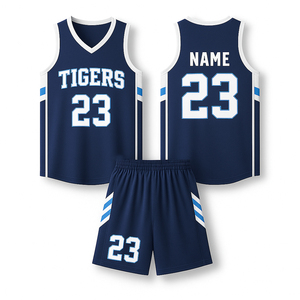 Vêtements de sport d'entraînement en gros OEM 2025, fabrication rapide, respirant, maillots de basket-ball personnalisés pour hommes, ensembles uniformes, 100% polyester - Product Image 6