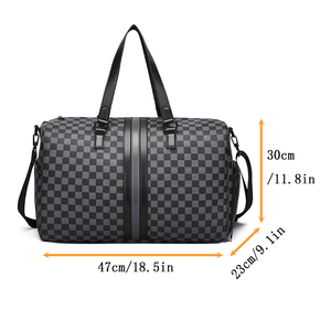 Grand sac de voyage pour hommes avec logo personnalisé sac de voyage en cuir PU sac de week-end sac de rangement individuel pour chaussures de luxe de haute qualité - Product Image 2